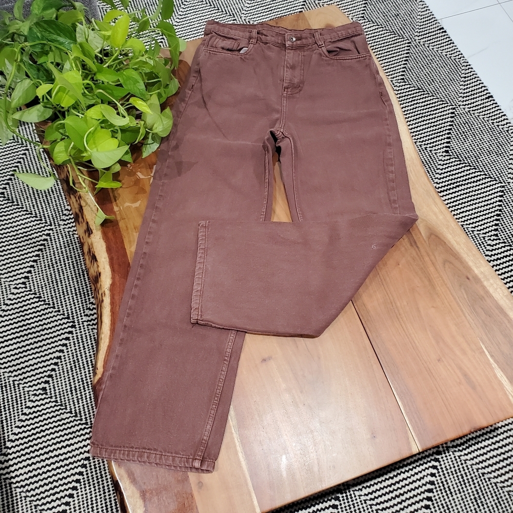 Michael Kors Chestnut Brown High Waisted Wide Leg Jeans